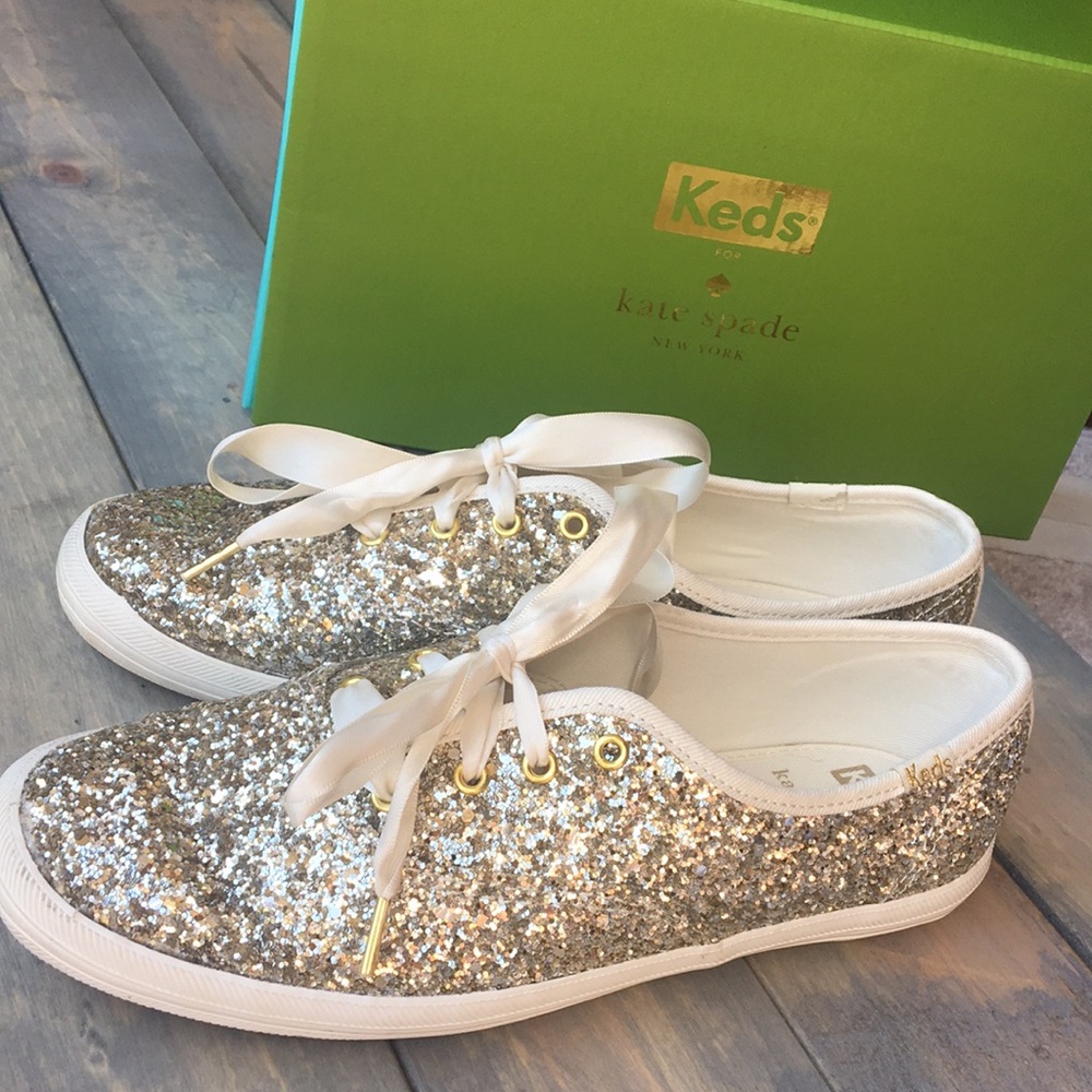 Kate Spade Keds - Platinum Gold Size 6